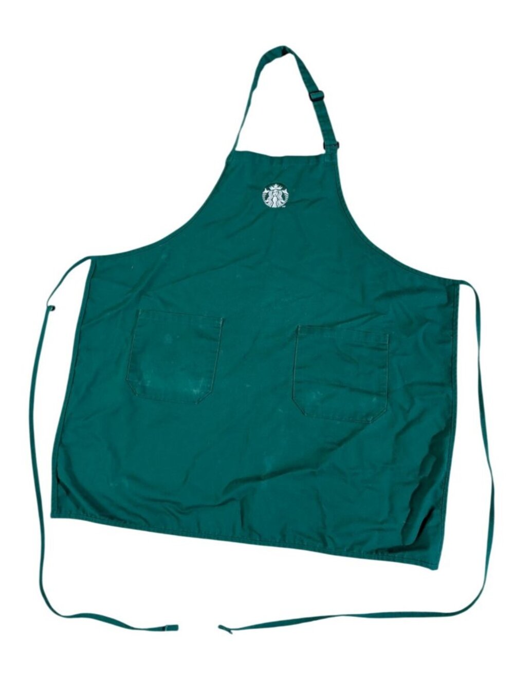 Starbucks Green Barista Apron Embroidered Siren Logo 2-Pocket Uniform Costume OS
